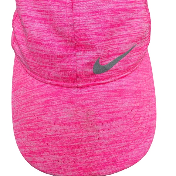 Nike 5 Panel Dri Fit Running Tennis Hat Swoosh Featherlight Pink Girls Size 4/6X - Picture 6 of 10
